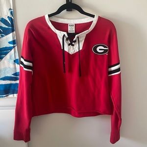Ga bulldogs cropped sweater